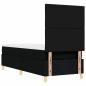 Preview: Boxspringbett mit Matratze Schwarz 80x200 cm Stoff