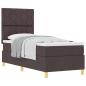 Preview: Boxspringbett mit Matratze Dunkelbraun 80x200 cm Stoff