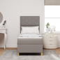 Preview: Boxspringbett mit Matratze Taupe 80x200 cm Stoff