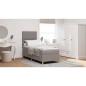Preview: Boxspringbett mit Matratze Taupe 80x200 cm Stoff