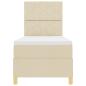 Preview: Boxspringbett mit Matratze Creme 80x200 cm Stoff