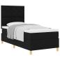 Preview: Boxspringbett mit Matratze Schwarz 100x200 cm Stoff