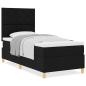 Preview: Boxspringbett mit Matratze Schwarz 100x200 cm Stoff
