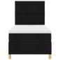 Preview: Boxspringbett mit Matratze Schwarz 100x200 cm Stoff