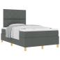 Preview: Boxspringbett mit Matratze Dunkelgrau Kleines Doppelstoff