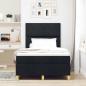 Preview: Boxspringbett mit Matratze Schwarz Kleines Doppelbett Stoff