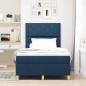 Preview: Boxspringbett mit Matratze Blau Kleines Doppel Stoff