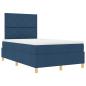 Preview: Boxspringbett mit Matratze Blau Kleines Doppel Stoff