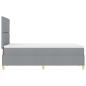 Preview: Boxspringbett mit Matratze in Hellgrau, 120x200 cm aus Stoff
