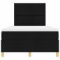 Preview: Boxspringbett mit Matratze Schwarz 120x200 cm Stoff