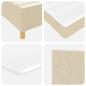 Preview: ARDEBO.de - Boxspringbett mit Matratze Creme 120x200 cm Stoff