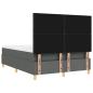 Preview: Boxspringbett mit Matratze Dunkelgrau 140x200 cm Stoff