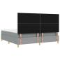 Preview: Boxspringbett mit Matratze Hellgrau 200x200 cm Stoff