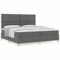 Preview: Boxspringbett mit Matratze Dunkelgrau 200x200 cm Stoff
