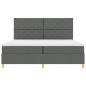 Preview: Boxspringbett mit Matratze Dunkelgrau 200x200 cm Stoff