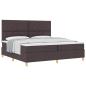 Preview: Boxspringbett mit Kopfteil Dunkelbraun 200 x 200 cm Stoff