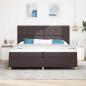 Preview: Boxspringbett mit Kopfteil Dunkelbraun 200 x 200 cm Stoff