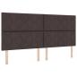 Preview: Boxspringbett mit Kopfteil Dunkelbraun 200 x 200 cm Stoff