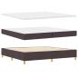 Preview: Boxspringbett mit Kopfteil Dunkelbraun 200 x 200 cm Stoff