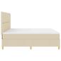 Preview: Boxspringbett mit Matratze Creme 200x200 cm Stoff
