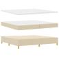 Preview: Boxspringbett mit Matratze Creme 200x200 cm Stoff