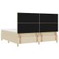 Preview: Boxspringbett mit Matratze Creme 200x200 cm Stoff