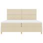 Preview: Boxspringbett mit Matratze Creme 200x200 cm Stoff