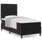 Preview: Boxspringbett mit Matratze Schwarz 100x200 cm Samt