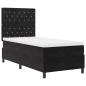 Preview: Boxspringbett mit Matratze Schwarz 100x200 cm Samt