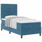 Preview: Boxspringbett mit Matratze Dunkelblau 100x200 cm Samt