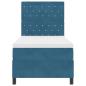 Preview: Boxspringbett mit Matratze Dunkelblau 100x200 cm Samt