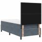 Preview: Boxspringbett mit Matratze Dunkelgrau 100x200 cm Samt