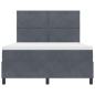 Preview: Boxspringbett mit Matratze Dunkelgrau 140x190 cm Samt