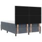 Preview: Boxspringbett mit Matratze Dunkelgrau 140x190 cm Samt