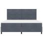 Preview: Boxspringbett mit Matratze Dunkelgrau 200x200 cm Samt