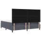 Preview: Boxspringbett mit Matratze Dunkelgrau 200x200 cm Samt