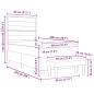 Preview: Boxspringbett mit Matratze & Bank Schwarz 80x200 cm Stoff