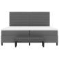 Preview: Boxspringbett mit Matratze & Bank Dunkelgrau 200x200 cm Stoff