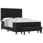 Preview: Boxspringbett mit Matratze & Bank Schwarz 140x190 cm Stoff