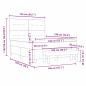 Preview: Boxspringbett mit Matratze & Bank Schwarz 140x190 cm Stoff