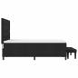 Preview: Boxspringbett mit Matratze & Bank Schwarz 140x190 cm Stoff