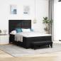 Preview: ARDEBO.de - Boxspringbett mit Kopfteil Schwarz 160 x 200 cm Stoff