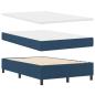 Preview: Boxspringbett mit Matratze & Bank Blau 120x190 cm Stoff