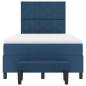 Preview: Boxspringbett mit Matratze & Bank Blau 120x190 cm Stoff