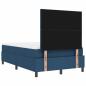 Preview: Boxspringbett mit Matratze & Bank Blau 120x190 cm Stoff
