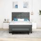 Preview: Boxspringbett mit Matratze & Bank Dunkelgrau 140x200 cm Stoff