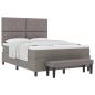 Preview: Boxspringbett mit Matratze & Bank Taupe 160x200 cm Stoff