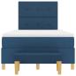 Preview: Boxspringbett mit Matratze und Bank Blau 120x200 cm Stoff