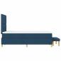 Preview: Boxspringbett mit Matratze und Bank Blau 120x200 cm Stoff