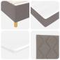 Preview: Boxspringbett mit Matratze & Bank Taupe 160x200 cm Stoff